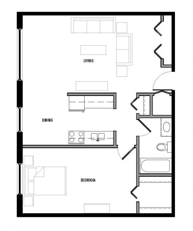 Type “B1″ Floor Plan