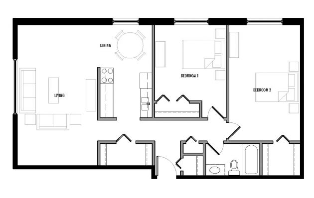 Type “F2″ Floor Plan