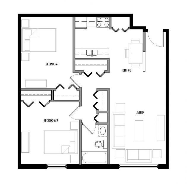 Type “I2″ Floor Plan